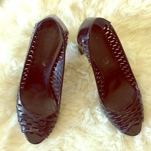 Italian made heels black leather